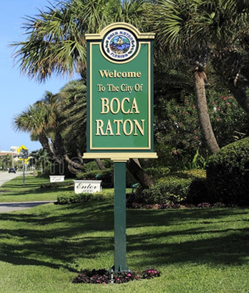 City Limits Sign for Boca Raton Florida